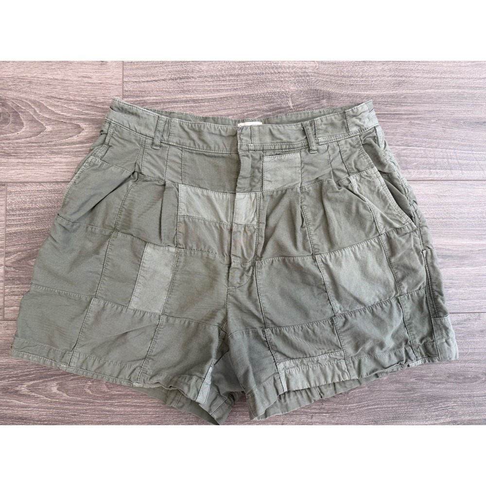 J. Crew Patchwork Shorts Mens‎ Size 8 Olive Green Utility Military Gorpcore Boho